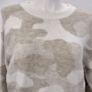 Express Acrylic blend long sleeve camo print sweater